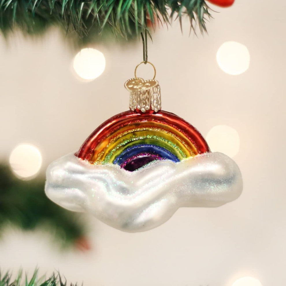 Old World Christmas Glass Blown Ornament, (#22021) Rainbow, 3"
