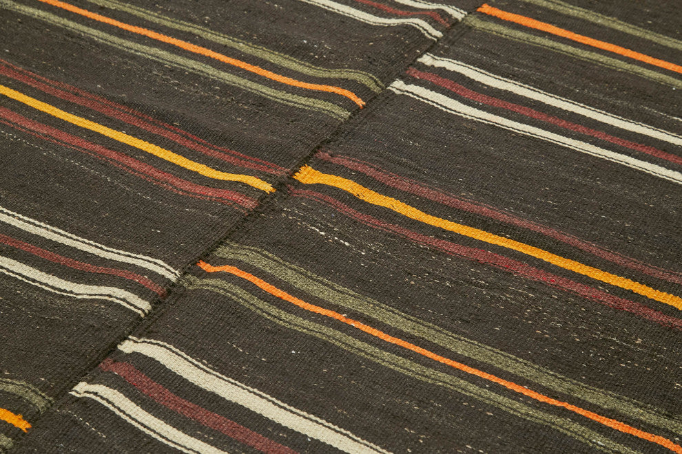 Rug N Carpet - Handmade Anatolian 7' 10'' x 12' 4'' Vintage Goat Hair Kilim Rug