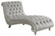 Button Tufted Upholstered Chaise, Gray