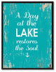 At The Lake Restores The Soul Inspirational, Canvas, Picture Frame, 28"X37"