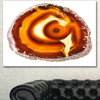 Vibrant Agate Geode Slice, Large Abstract Canvas Artwork, 40"x30"