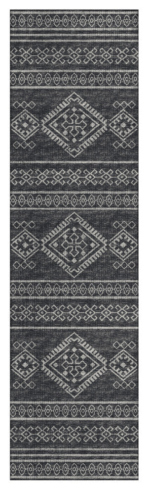 Indoor/Outdoor Sedona SN14 Midnight Machine Washable 2'3" x 7'6" Runner Rug