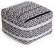 Chouteau Black 22" x 22" x 16" Black and Ivory Pouf