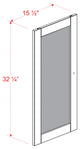 100% Solid Wood Modular Kitchen Pantry Door Kit, Black - Clear Glass