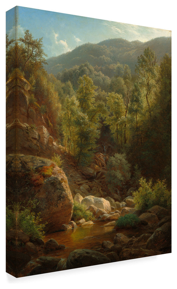 Paul Weber ''Scene In The Catskills, 1858'' Canvas Art