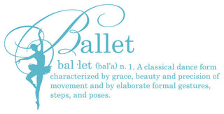 Ballet Definition Wall Decal, 28", Turquoise