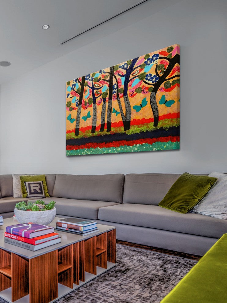 "Dancing Butterflies" Painting Print on Canvas by Lisa Mee