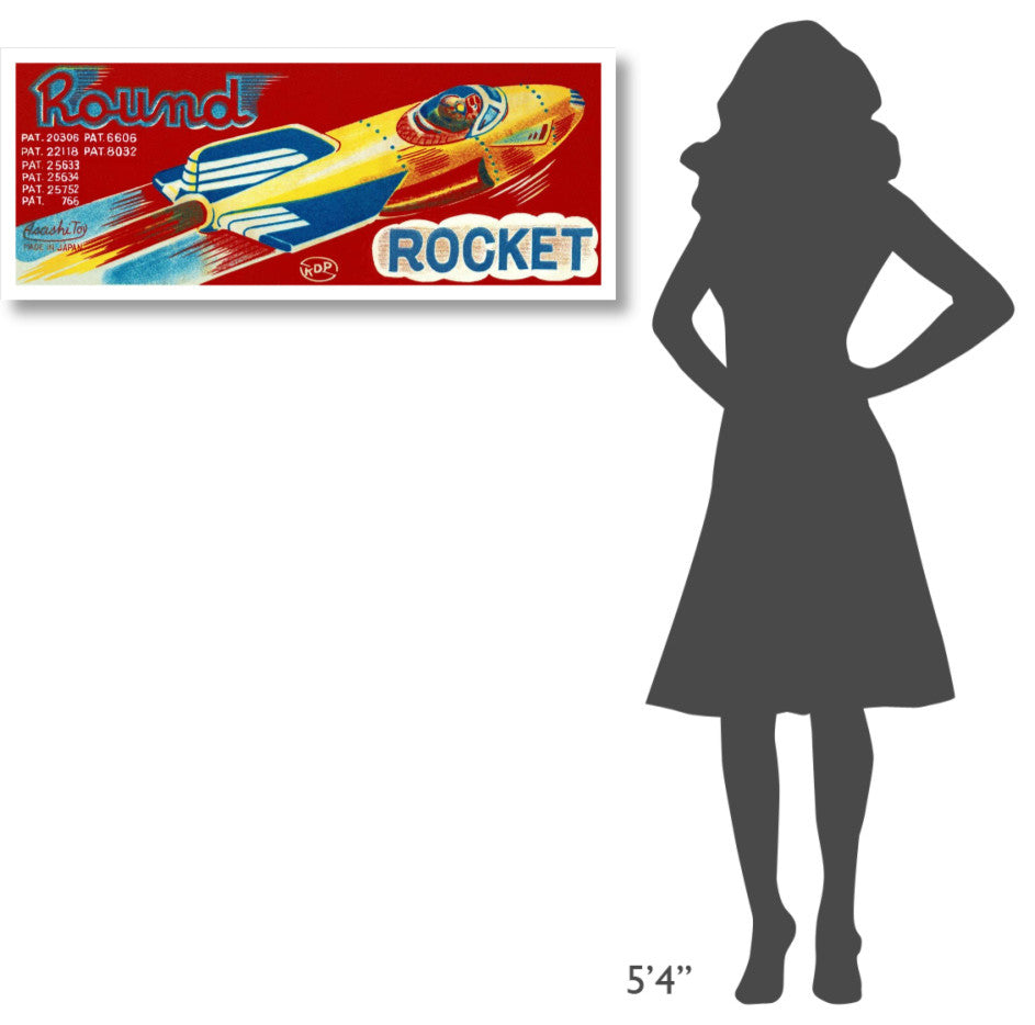 "Round Rocket" Digital Paper Print by Retrorocket, 42"x17"