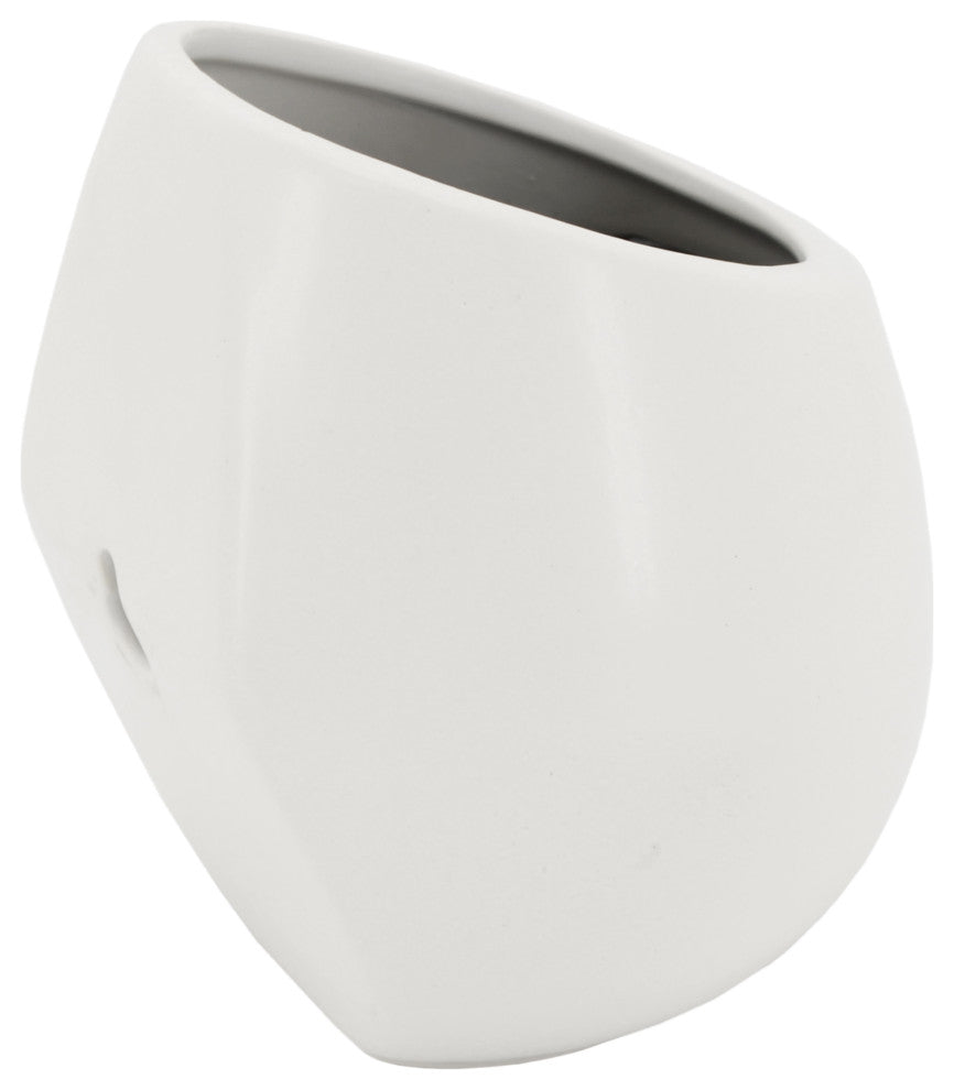Arcadia Garden Products Large Round Wall Planter, Matte White