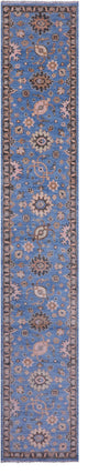 2' 6" X 16' 2" Runner Turkish Oushak Hand Knotted Wool Rug - Q15513