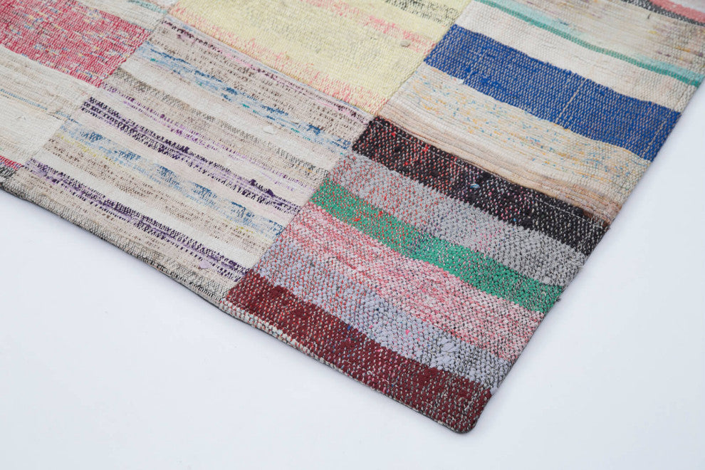 Rug N Carpet - Handmade Oriental 6' 7'' x 9' 10'' Unique Patchwork Kilim Rug