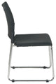 Straight Leg Stack Chair With Plastic Seat and Back. Black. 4 Pack.