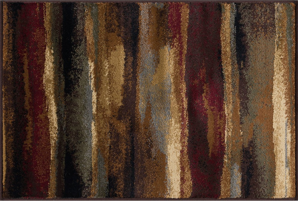 Dakota Contemporary Abstract Area Rug, Multi-Color, 2'x3'