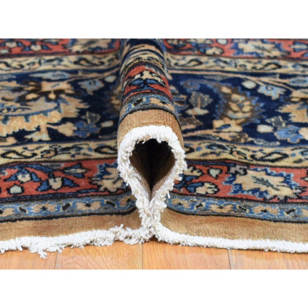 Ivory Antique Persian Mashad Hand Knotted 100% Wool Oversized Rug 11'9" x 16'4"