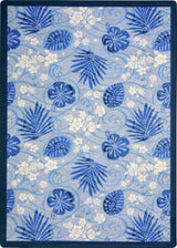 Kaleidoscope Rug, Trade Winds, 5'4"x7'8", Indigo