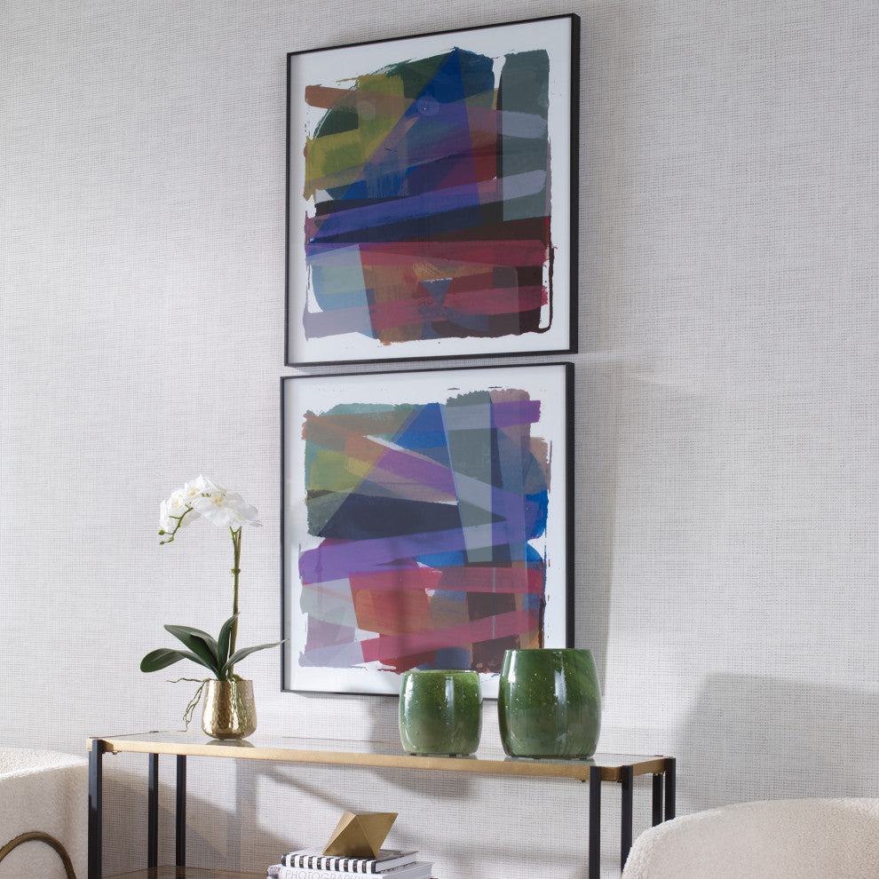 Uttermost 41449 Vivacious Abstract Framed Prints, Set of 2