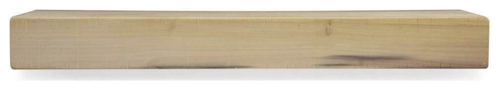 Rustic Fireplace Mantel Shelf, Unfinished, 36"