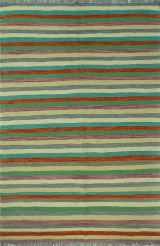 Winchester Flatweave Obi Rust/Green Rug, 3'11 x 5'10