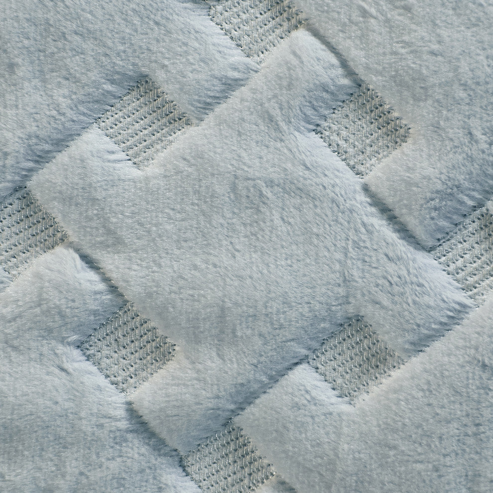 Tatami Quilted Faux Fur Bedspread Set, Gray, Queen