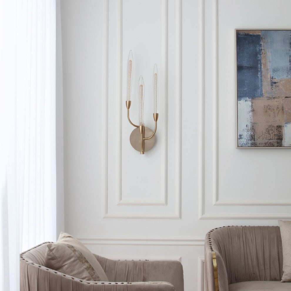 Alina 3 Light LED Wall Sconce Brass