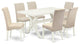 X026Ba201-7, 7-Piece Dining Set, 6 Chairs and Table Solid Wood