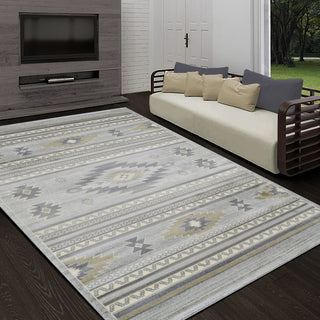 Southwestern Accent Rug, Smoke, 6'11"x4'11"