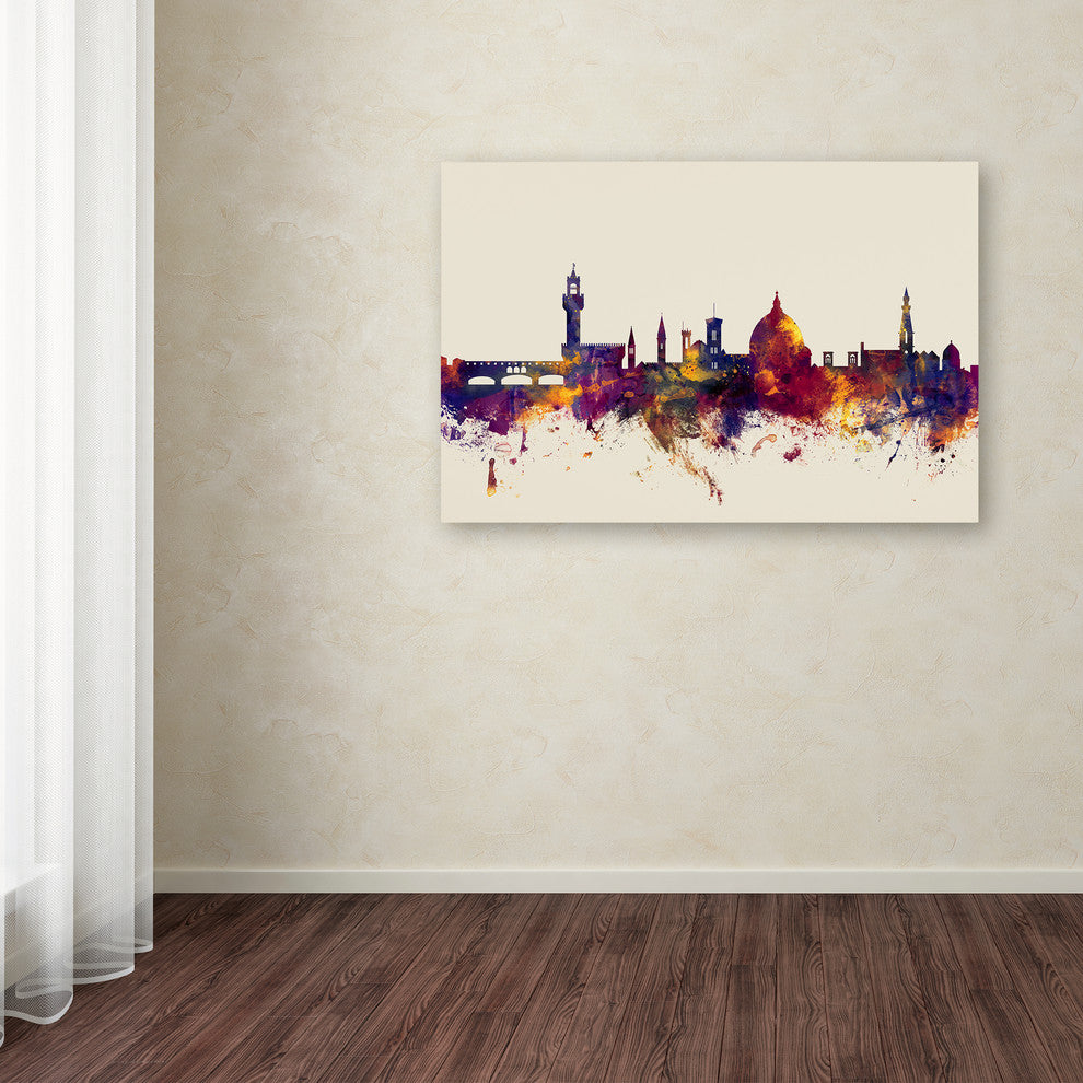 Michael Tompsett 'Florence Italy Skyline' Canvas Art, 24"x16"