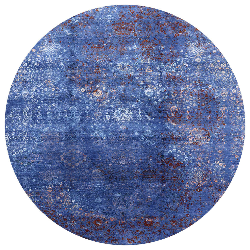 Ahgly Company Indoor Round Mid-Century Modern Area Rugs, 5' Round