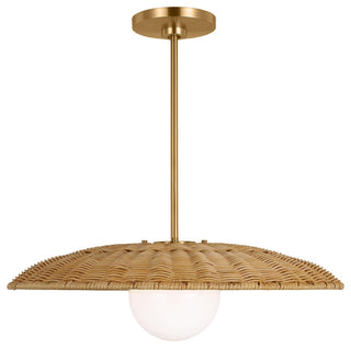 Mari Casual 1-Light Indoor Large Pendant Ceiling Light, Burnished Brass Gold