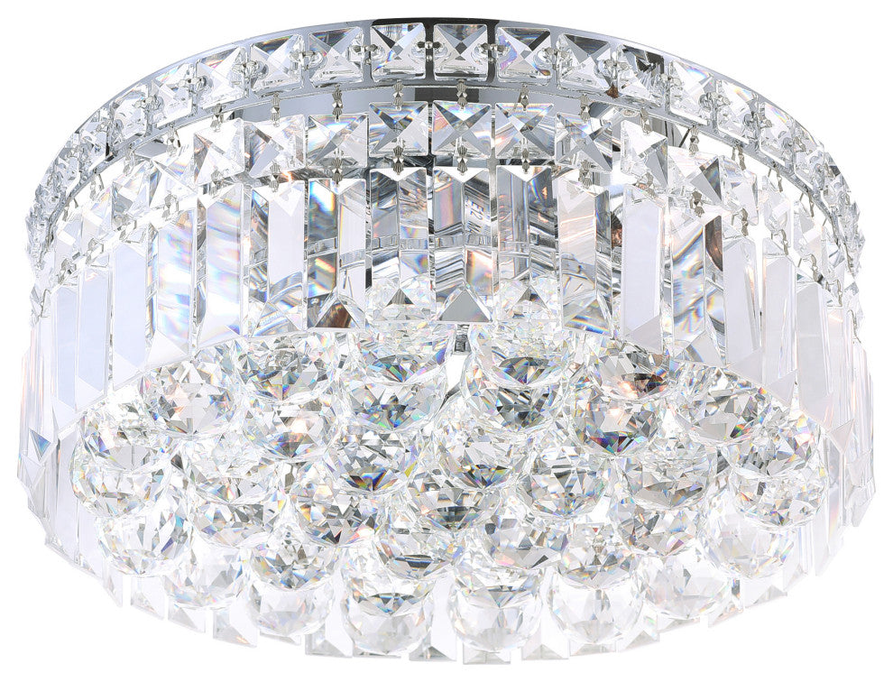 Colosseum 4 Light Flush Mount With Chrome Finish