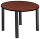 Kee 42" Round Breakroom Table- Cherry/ Black