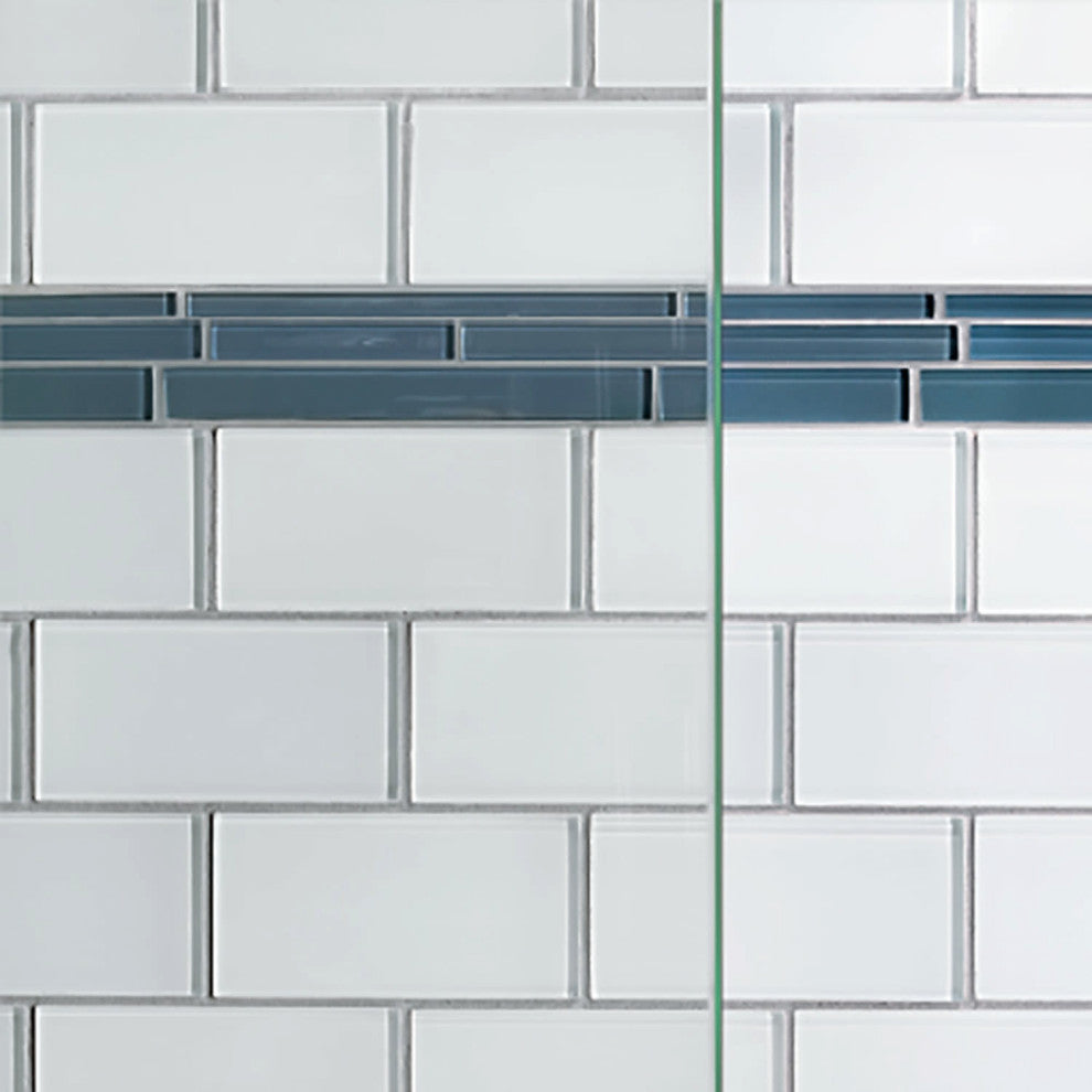 Basco VINA-935-47XP Vinesse 76"H x 47"W Single Sliding Frameless - Brushed