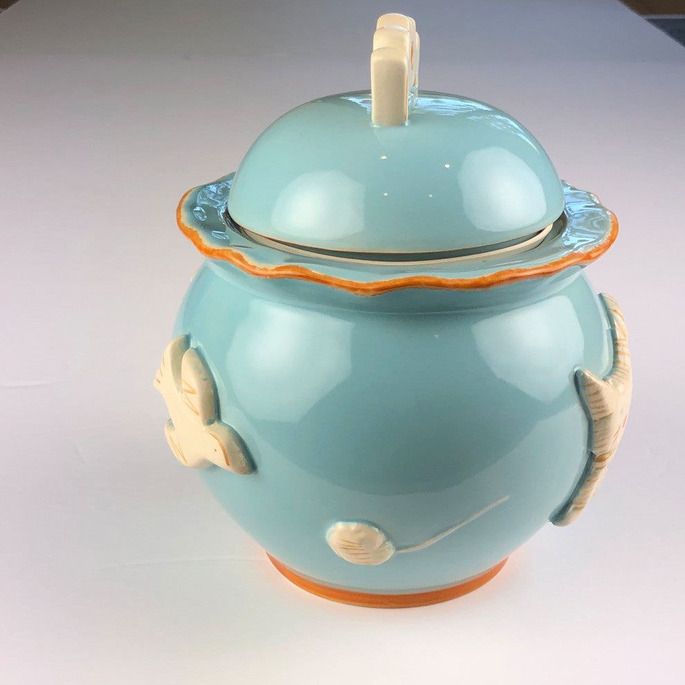 Cat Treat Jar, Sky Blue