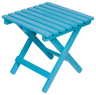 Shine Company Adirondack Folding Table With Hydro-Tex Finish, Aqua