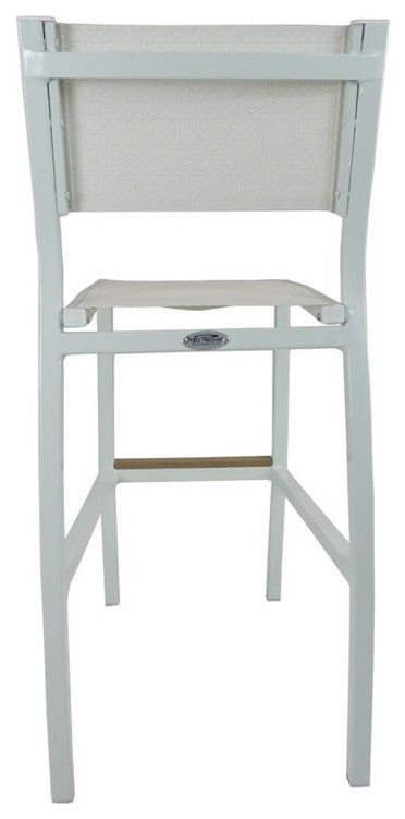 Riviera Outdoor Armless Bar Chair, White