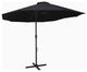 Vidaxl Outdoor Parasol With Aluminum Pole 181.1"x106.3" Black