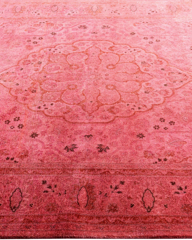 Fine Vibrance One-of-a-Kind Hand-Knotted Area Rug Pink, 4' 8" x 6' 8"