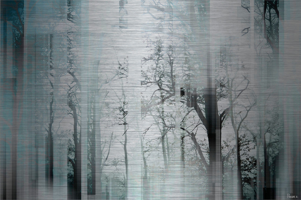 "Wild Trees" UV Ink Print on Brushed  Aluminum, 45"x30"