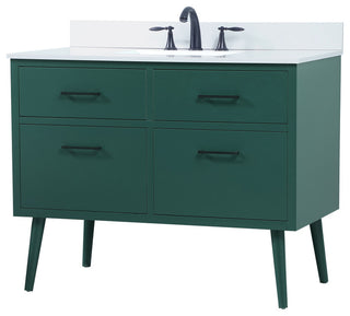 Home Living 42" Bathroom Vanity, Green With Backsplash