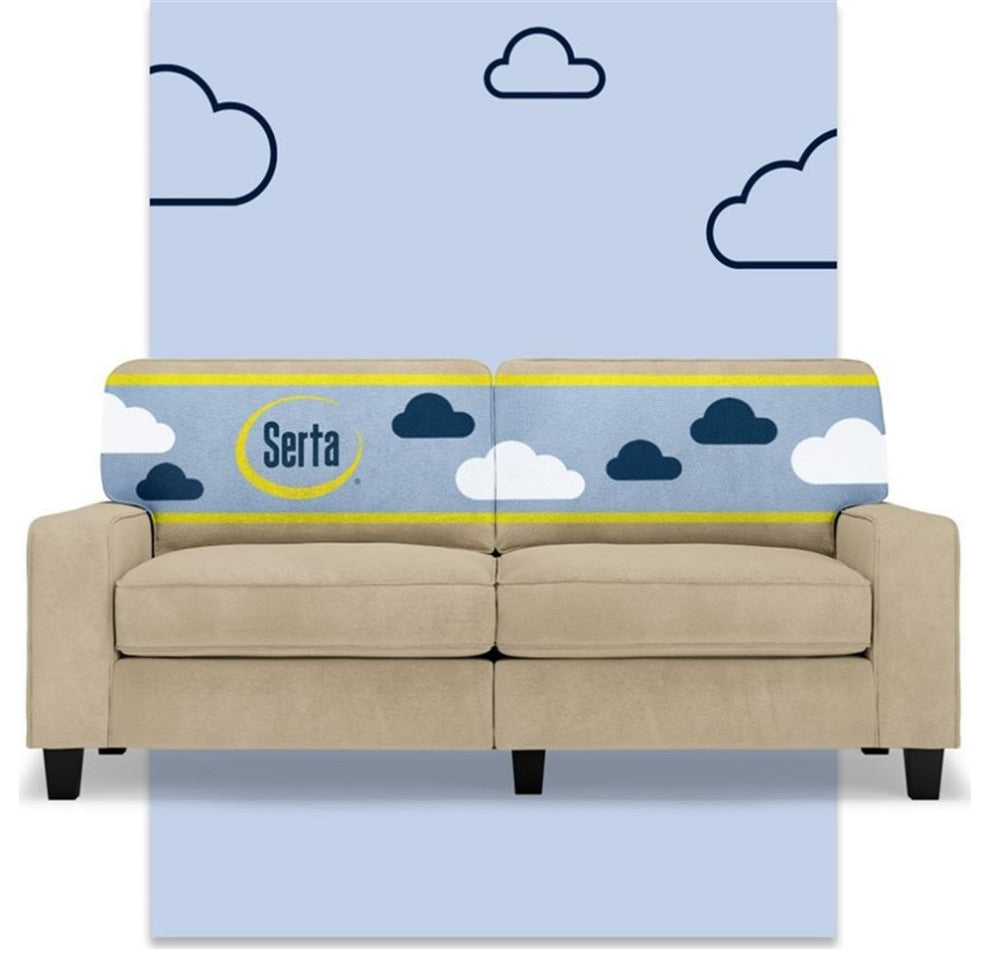 Serta Palisades 73" Track Arm Sofa with Removable Covers Sand Beige