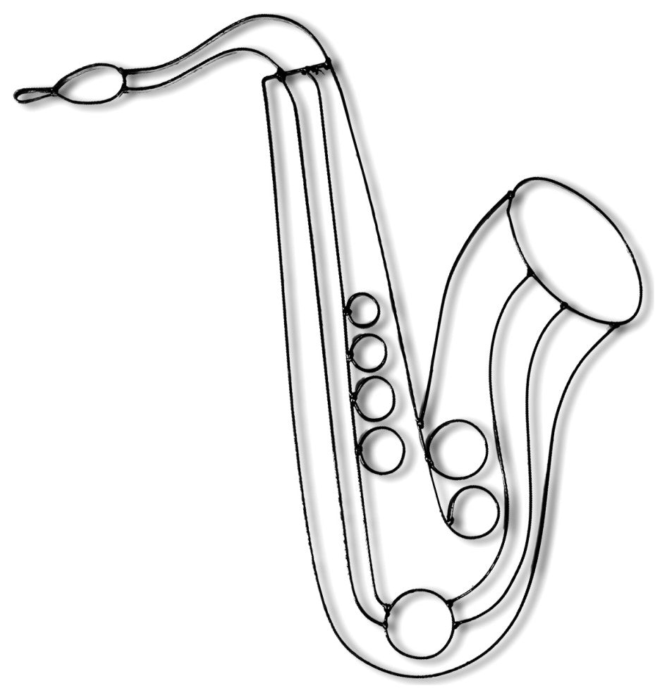 Metal Saxophone Wall Decor and Sculpture