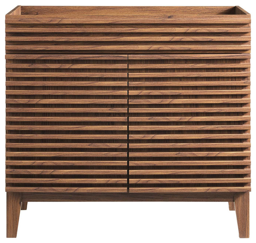 Render 36" Bathroom Vanity Cabinet, Walnut