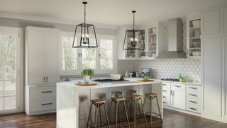 Quoizel PRC2818 Prescott 4 Light 18"W Taper Candle Pendant - Matte Black