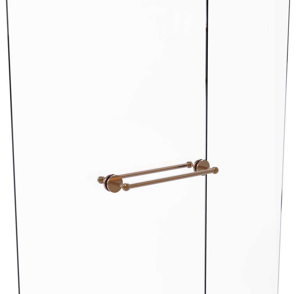 Prestige Skyline 18" Back to Back Shower Door Towel Bar, Brushed Bronze