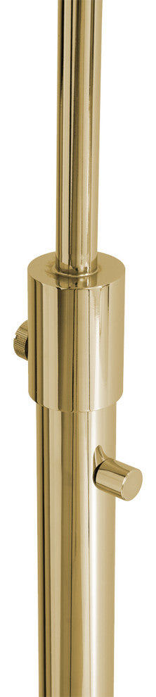 Marilyn 1 Light Arc Floor Lamp - Weathered Brass, Rotary Switch, Marble Base