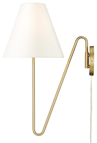 Golden Lighting 3690-A1W IL Kennedy 25" Tall Hardwired or Plug-In - Brushed