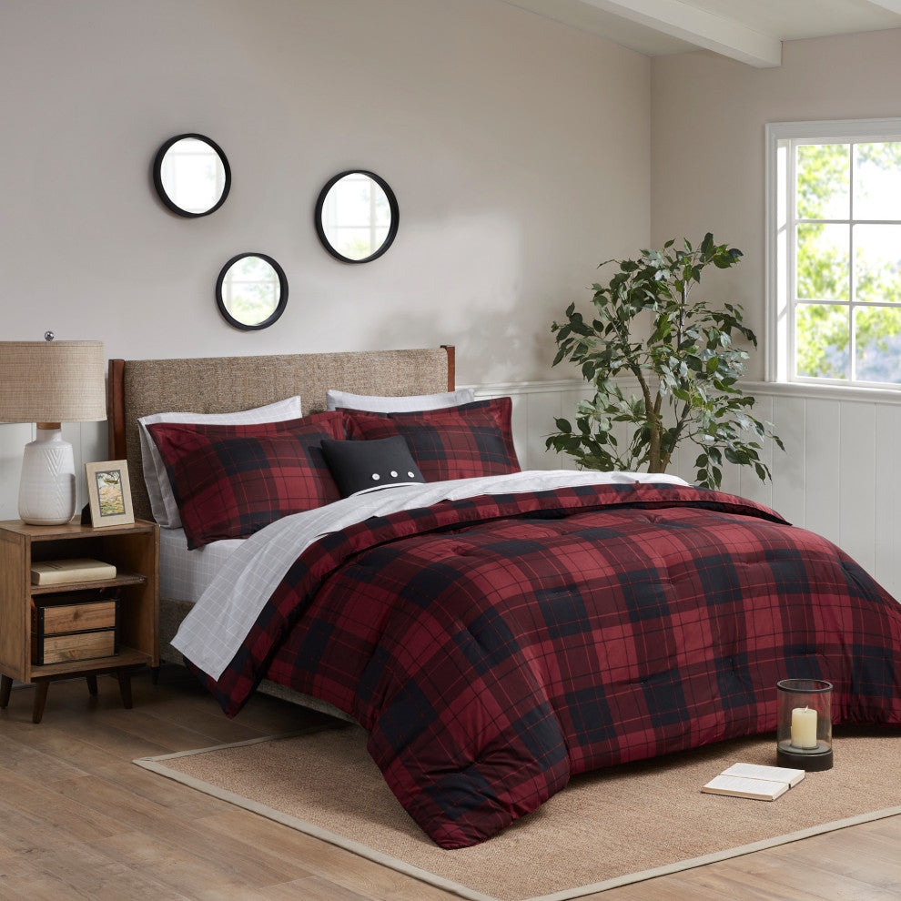 Madison Park Essentials 8 Piece Reversible Comforter Set Bed Sheets, King