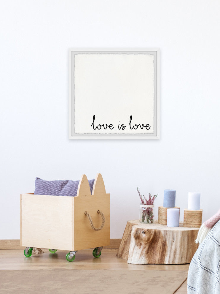 "Love Is Love II" Framed Painting Print, 18x18