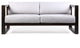 Benzara BM236929 Wood Frame Outdoor Sofa With UV Resistant Fabric Cushions, Gray