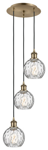 Innovations 113B-3P-AB-G1215-6 3 Light Multi-Pendant, Antique Brass